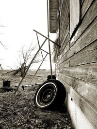 Close-up of abandoned building