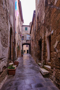 Rear view of woman walking on street