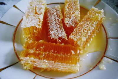 Close-up of ice cream in plate