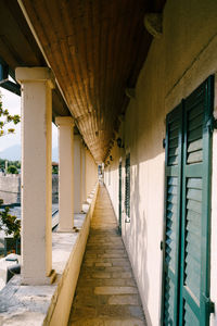 Empty corridor of building