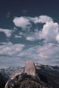 Low angle view of mountain against sky