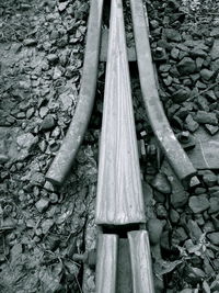 Close-up of railroad track