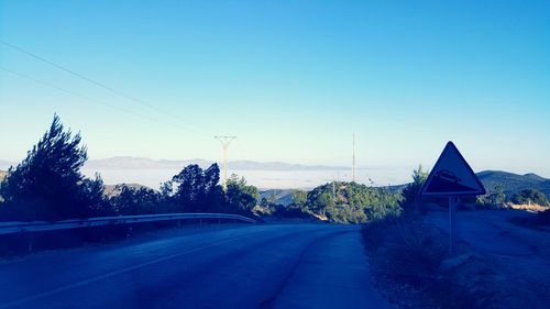 Country road along landscape