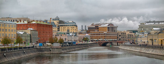 Bridge over river in city