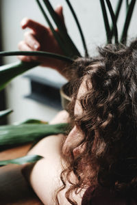 Close-up portrait of man sitting outdoors