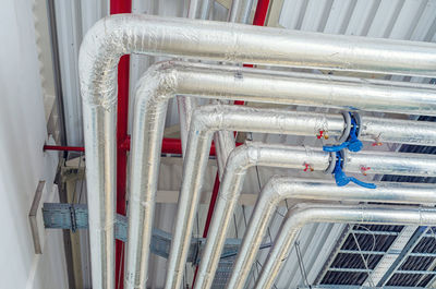 Pipeline in heat-insulating covering at production plant