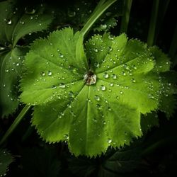 Close-up of raindrops on leaf