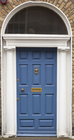 Close-up of blue door