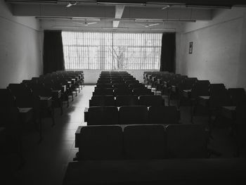 Empty chairs in room