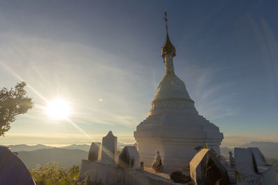 Panoramic view of buildings against sky during sunset