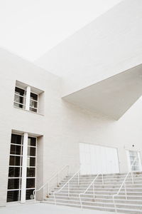 Low angle view of white building against sky