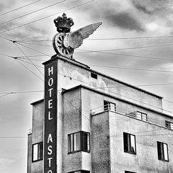 Low angle view of built structure against sky