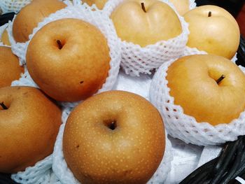 High angle view of fruits in container