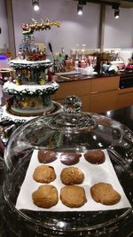 Close-up of cupcakes on table