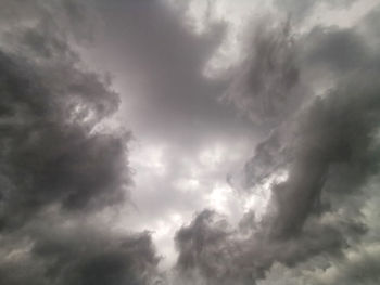 Low angle view of storm clouds in sky