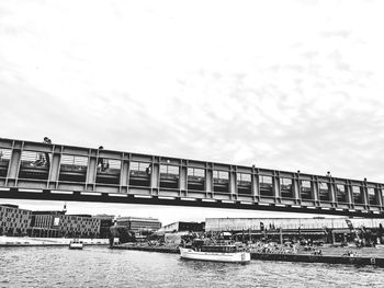 Bridge over river against sky