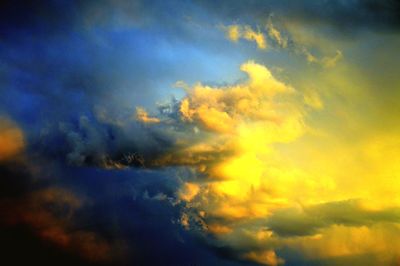 Low angle view of storm clouds in sky