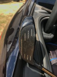 Golf club in car