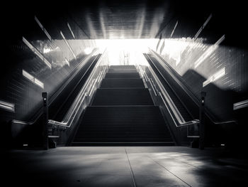 Interior of empty subway