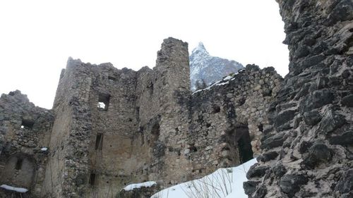 Low angle view of old ruins