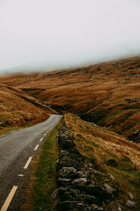 Healy pass road ireland in autumn 