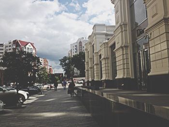 People walking in city