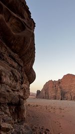 View of rock formations