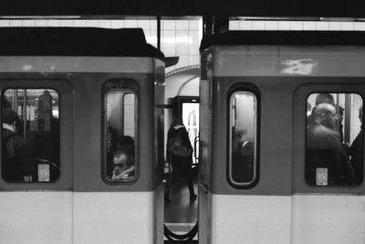 Train at railroad station platform