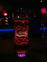 Close-up of wine glass on table