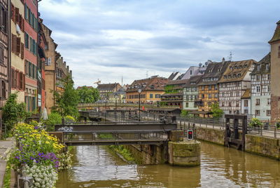 Historical district of petite france by cloudy day, strasbourg, france