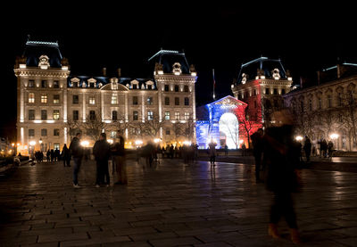 City street at night