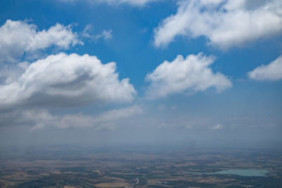 Aerial view of clouds over landscape