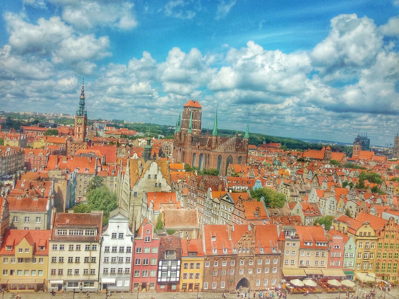 building exterior, architecture, built structure, sky, cloud - sky, cityscape, residential district, city, cloudy, residential structure, residential building, crowded, high angle view, cloud, house, town, townscape, outdoors, day, human settlement