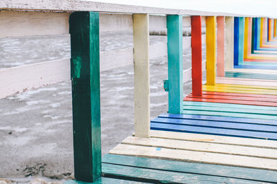 Close-up of multi colored wall