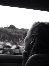 Portrait of a woman looking away