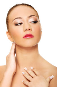 Close-up portrait of a woman