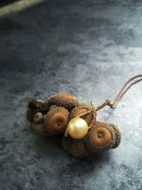 High angle view of fruits on table