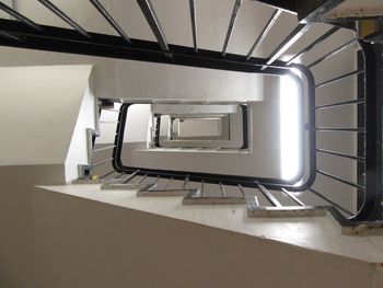 Looking up staircase