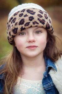 Close-up portrait of cute girl