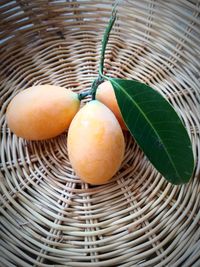 Close-up of apples in basket