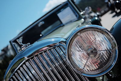 Close-up of cropped car