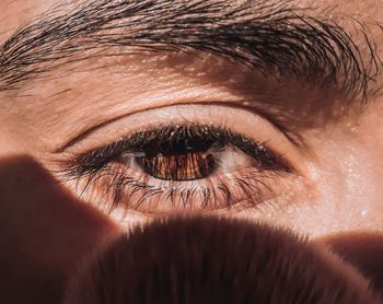 Close-up portrait of man eye