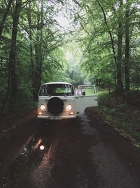 Car moving on road