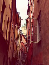 Low angle view of buildings in city