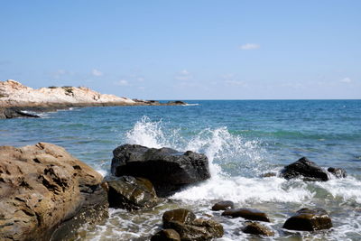 Scenic view of sea against sky