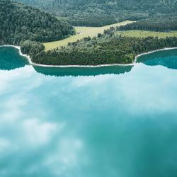 Aerial view of swimming pool