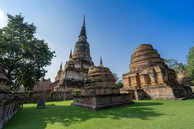 View of temple building against sky