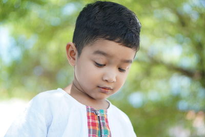 Close-up portrait of boy