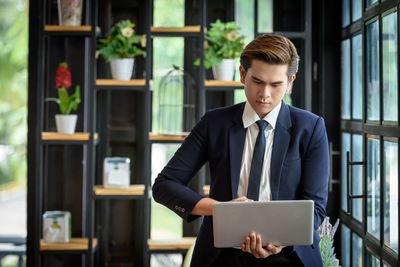 Man working on laptop