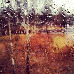 Full frame shot of water drops on glass